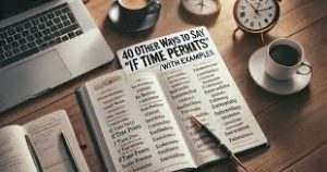 30 Other Ways to Say “If Time Permits” (With Examples)